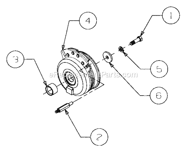 Pto Clutch Diagram and Parts List for 2206 13A-298M100 Cub Cadet Lawn Tractor